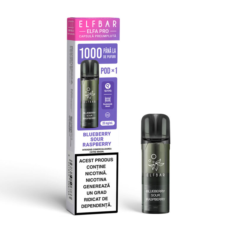 ELFBAR ELFA PRO V2 Pod - Blueberry Sour Raspberry Box