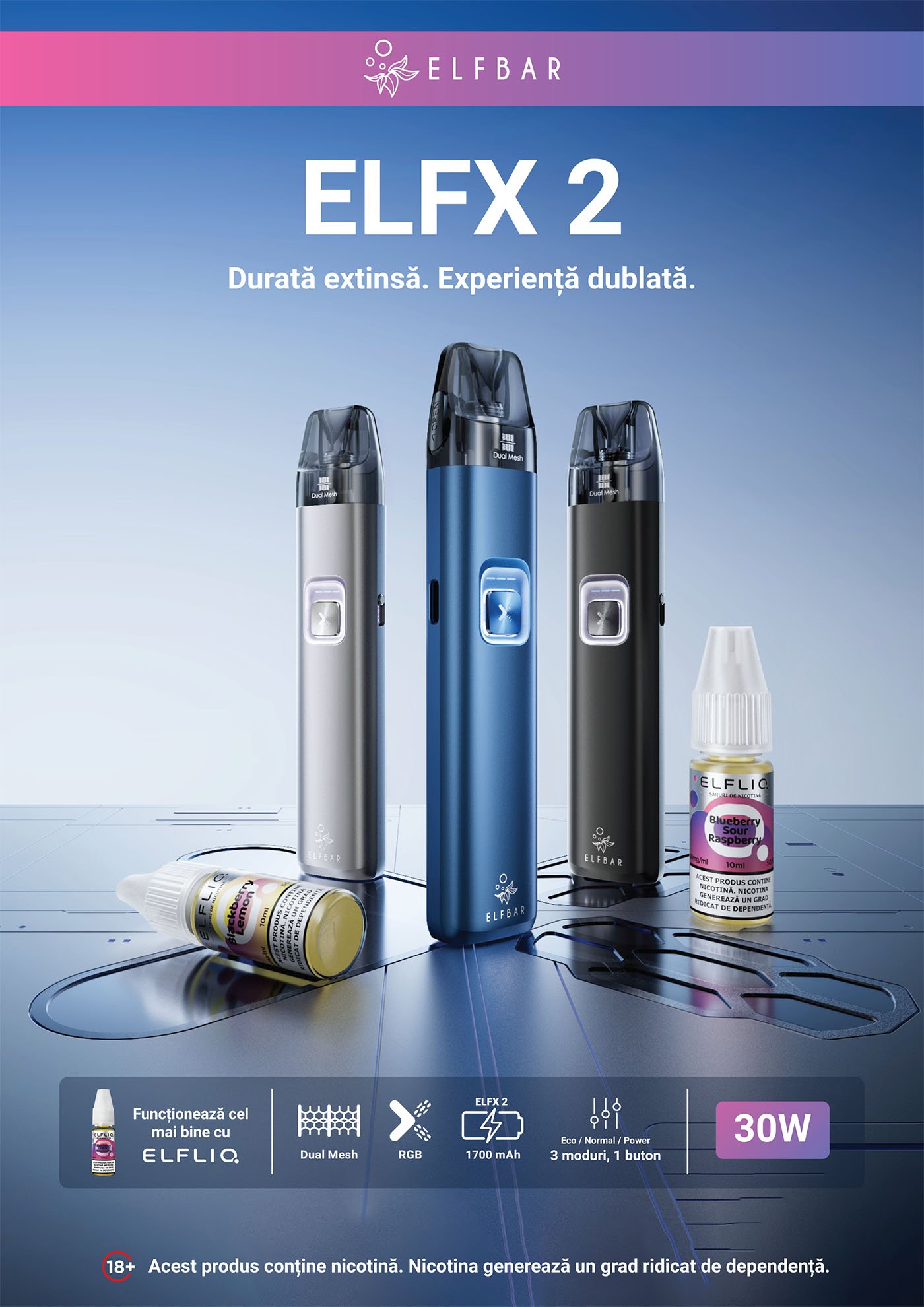 ELFBAR ELFX 2 Kit - Matte Black 1 ELFBAR ELFX2 Poster vertical